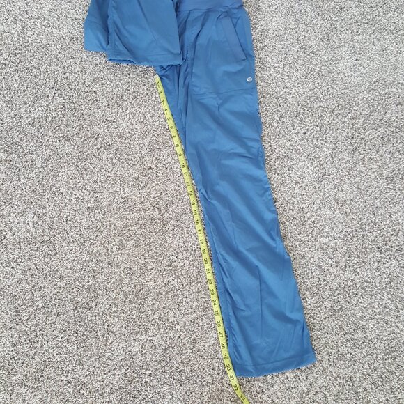 Exclusive Lululemon Dance Studio Mid-Rise Pants Blue Soft Denim 4 Full Straight - Picture 8 of 14